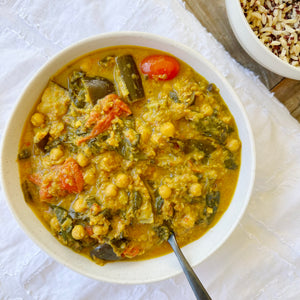 Eggplant, Chickpea & Spinach Curry